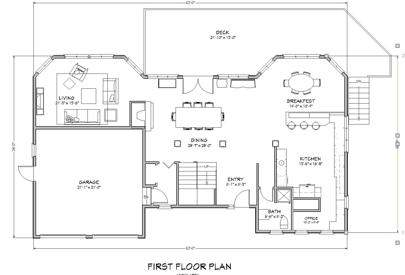 Beach House Plan 1st Floor