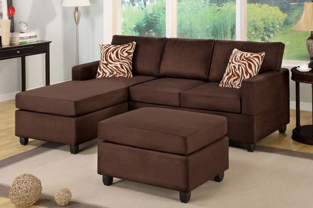 Chocolate Sectional Couch Sofa