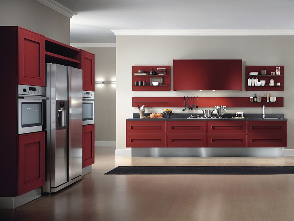 Classic Red Kitchen