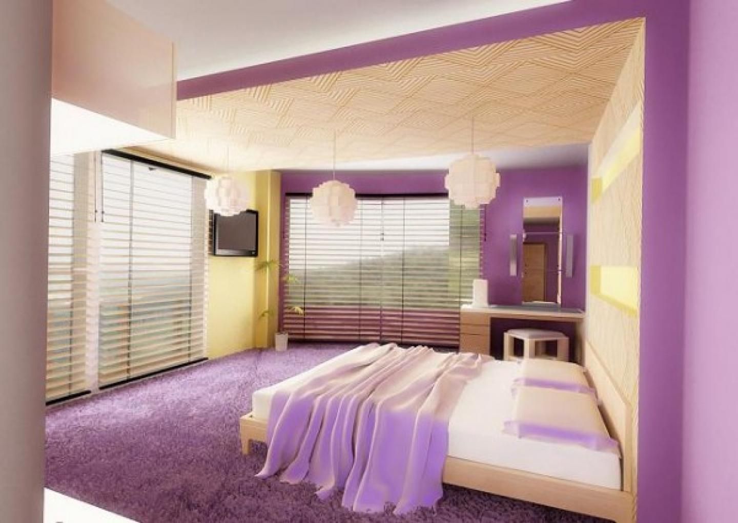 Enchanting Modern Bedroom Purple