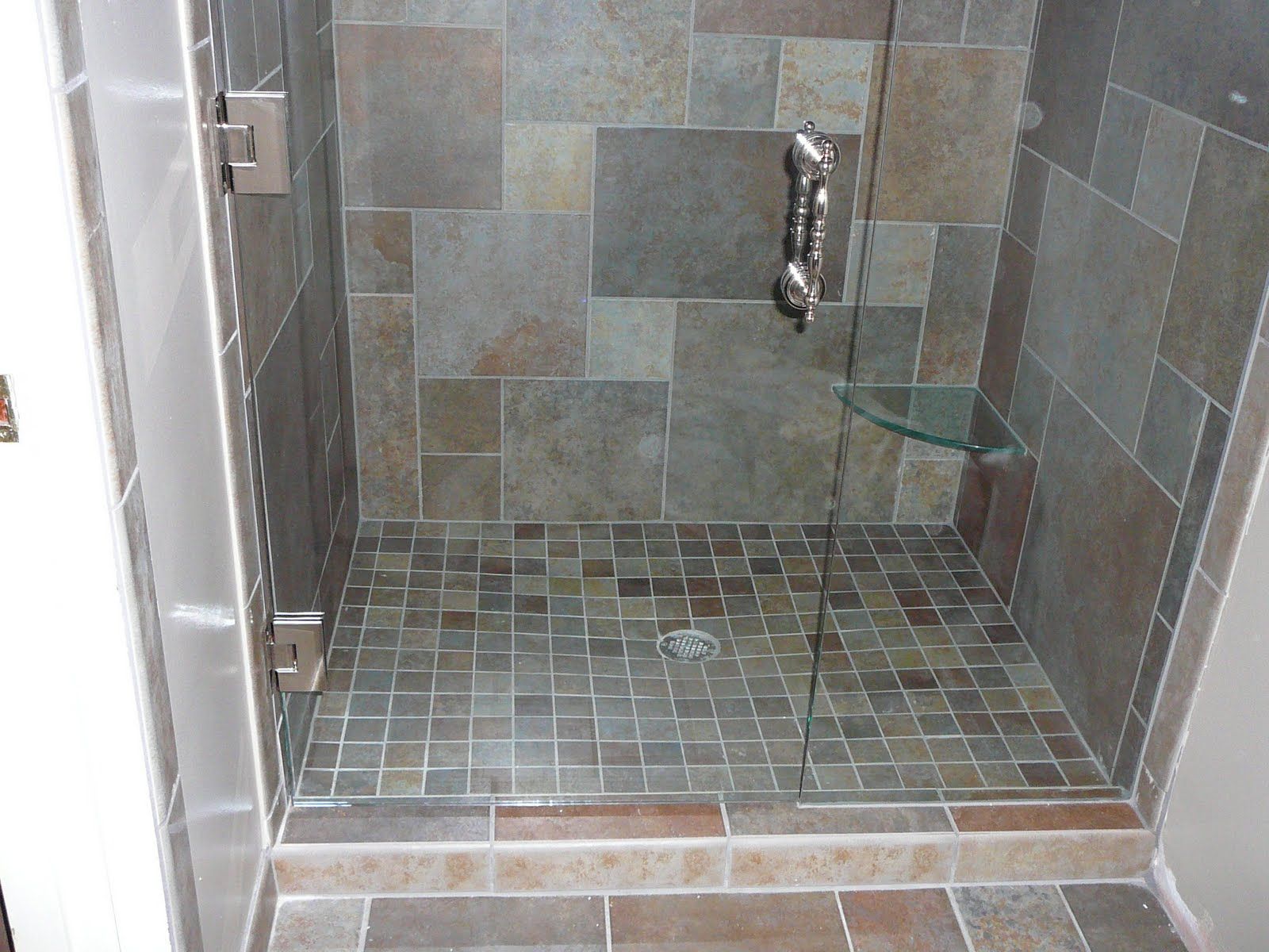 Gray tile in bathroom