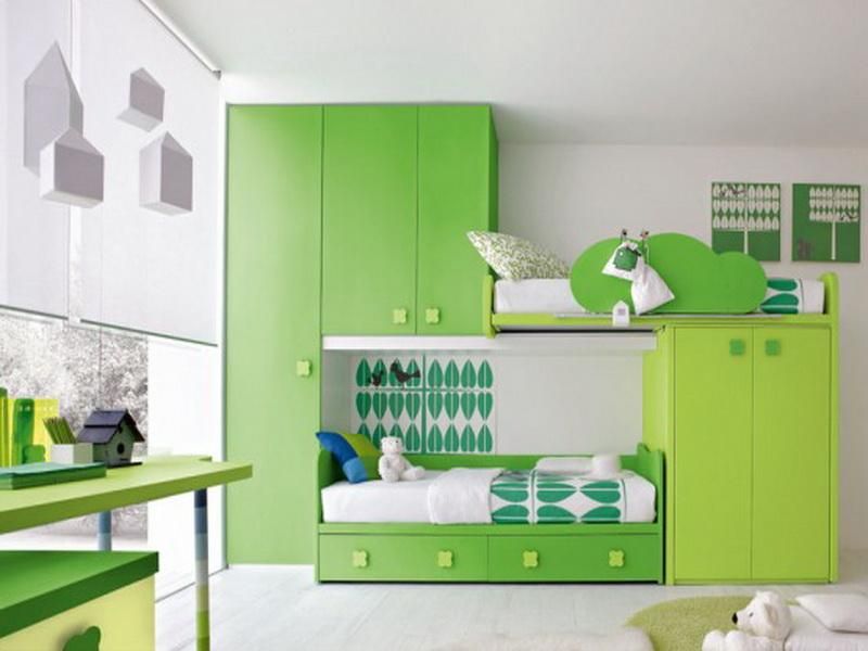 Green And White Combination Paint A Bedroom Design