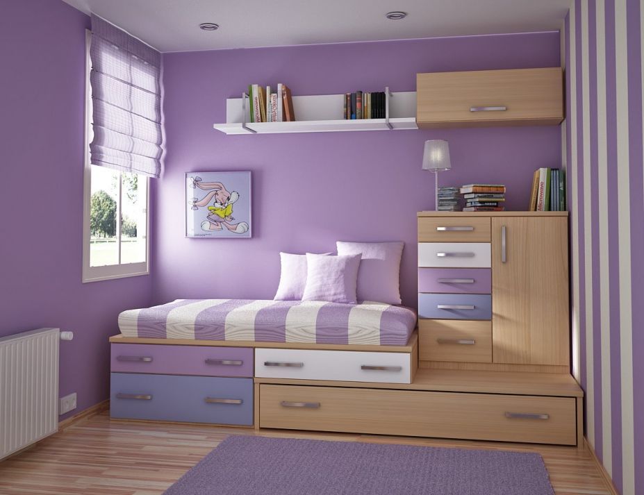 Purple Bedrooms for Girls in Low Budget