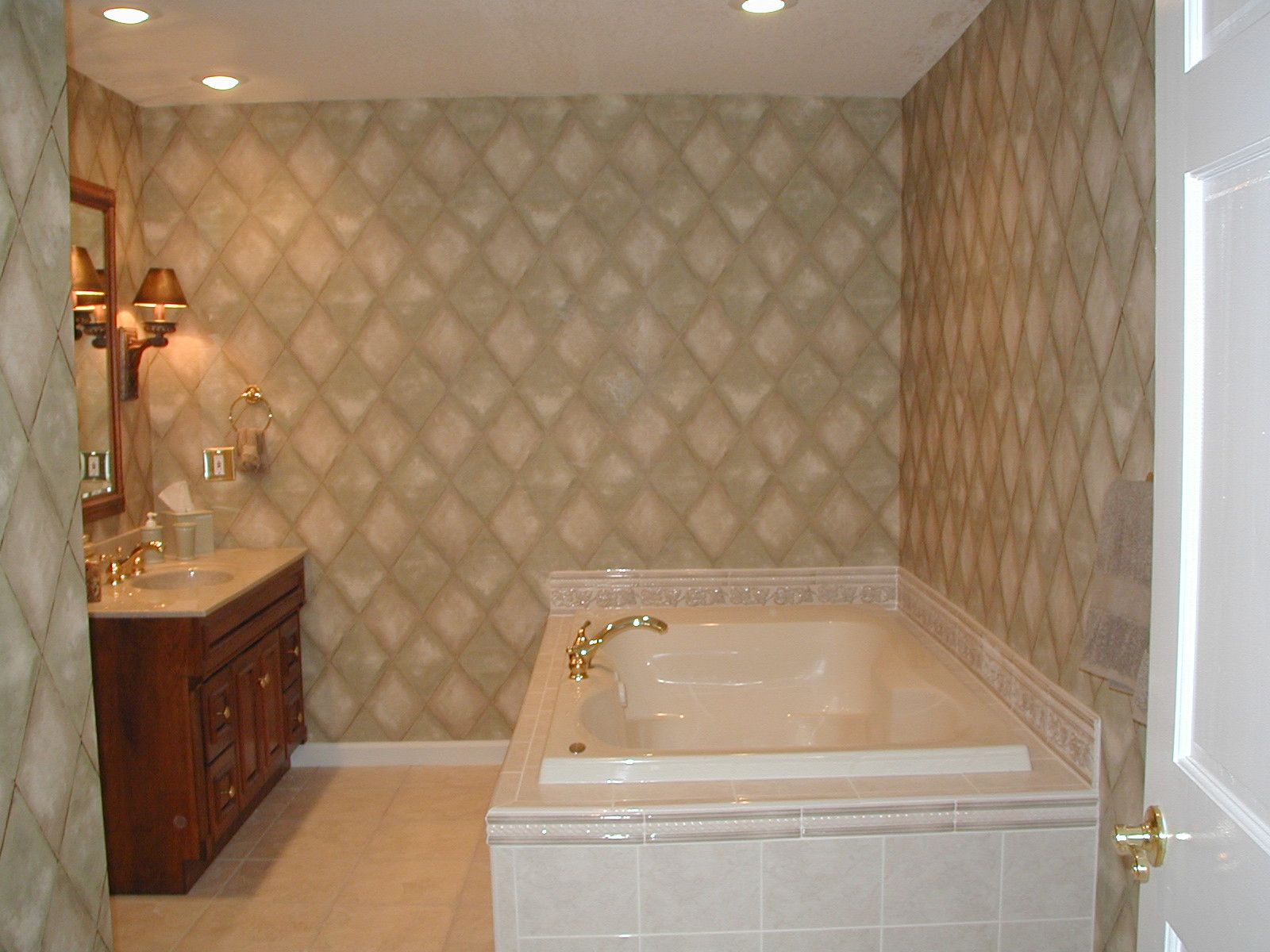 Square White Mosaic Bathroom Floor Tile Ideas