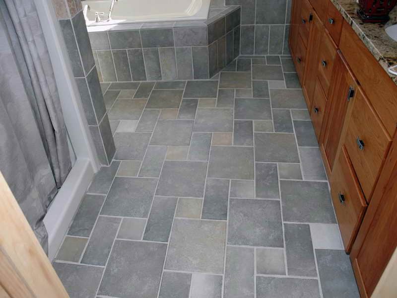 Stone Floor Tiles Jura Gray In Bathroom