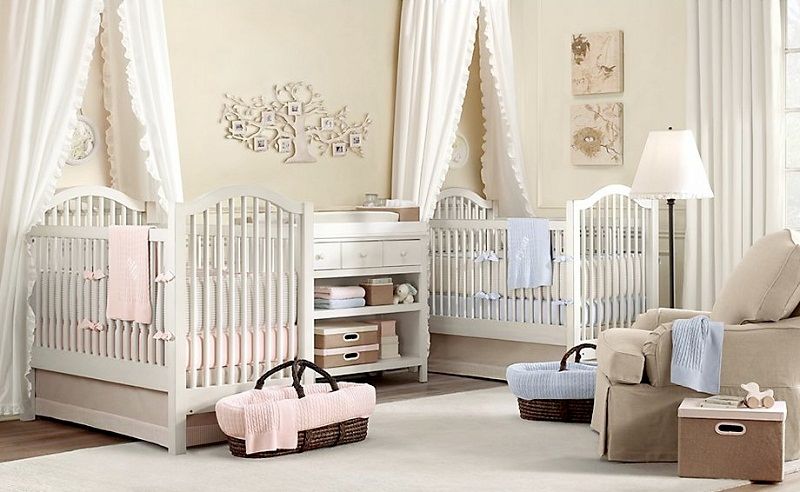 Twin Baby Nursery Room Decoration