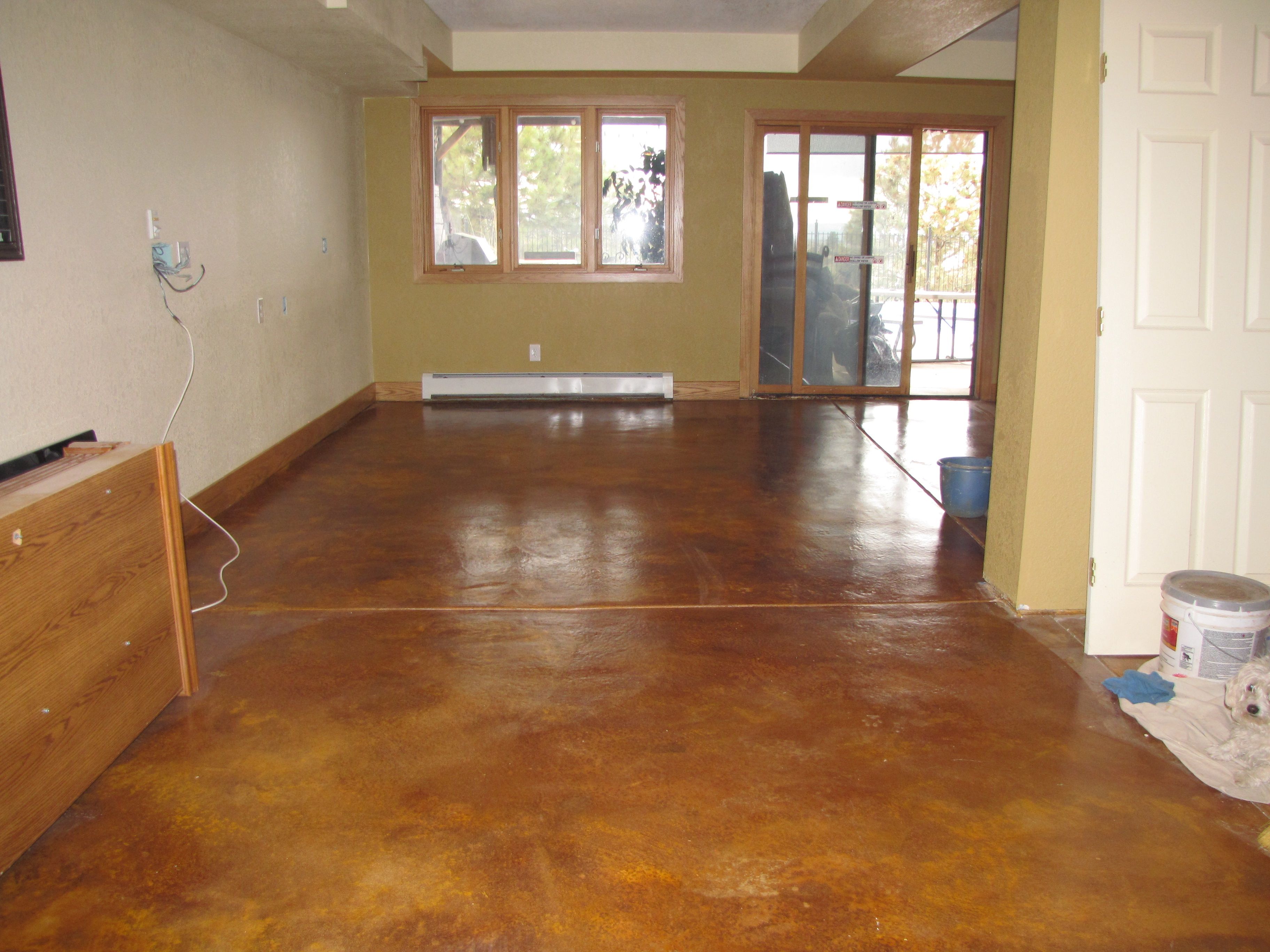 Basement floor finished new paint