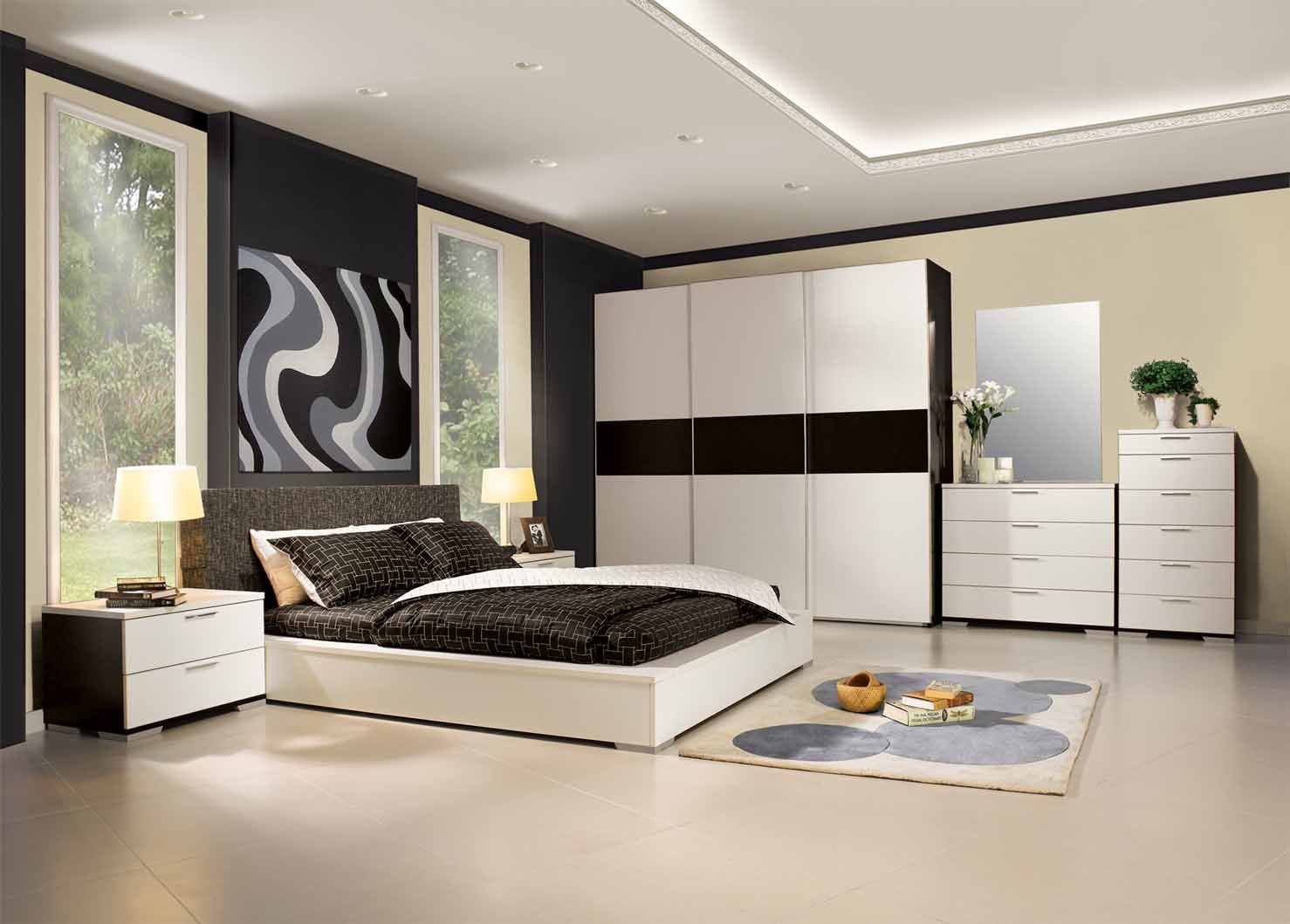 Black And White Small Bedroom Paint Ideas