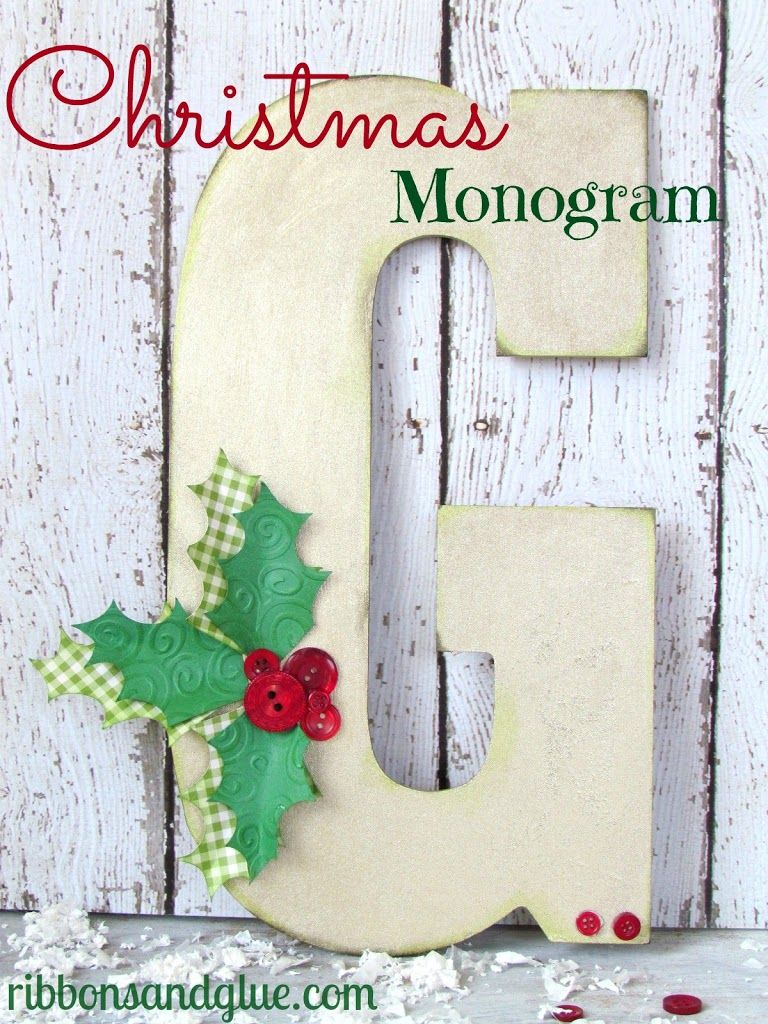 Christmas Holly Monogram