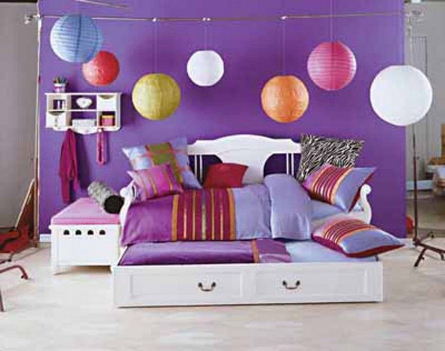 Cute Purple Cheap Teenage Girl Bedroom Ideas Turn to Colors