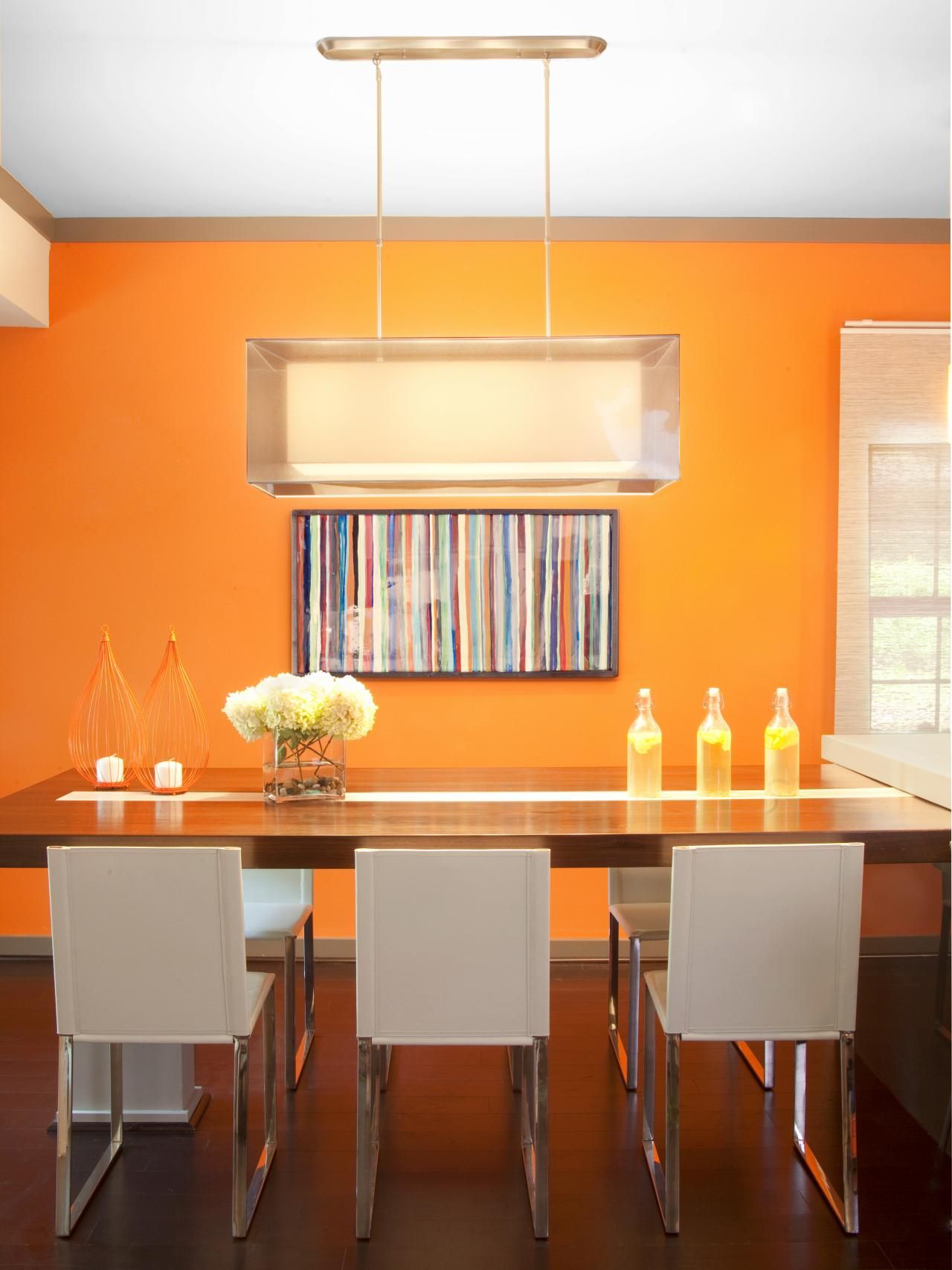 Dinning Room Energetic Orange Home Decor