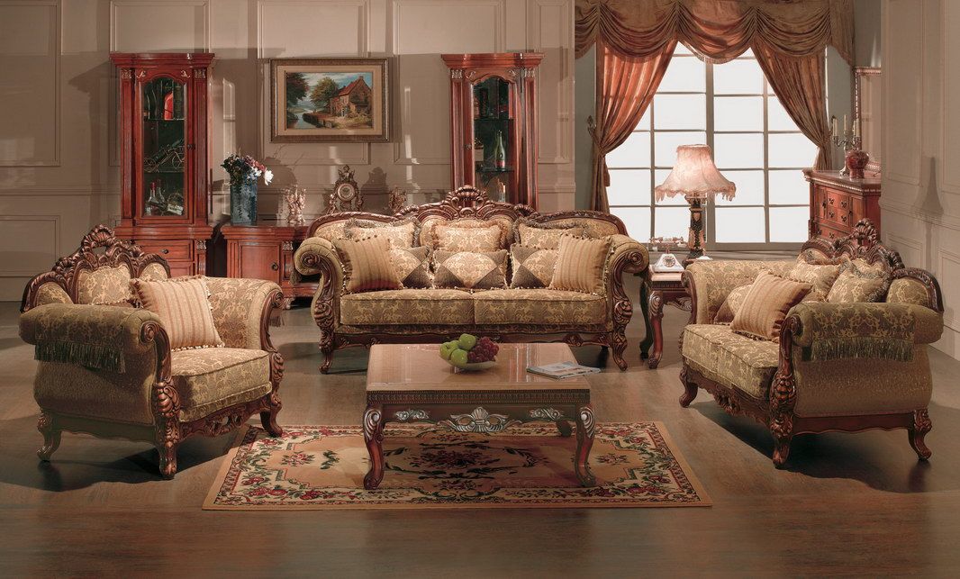 Elegant Pink Classic Sofas Furniture for Living Room