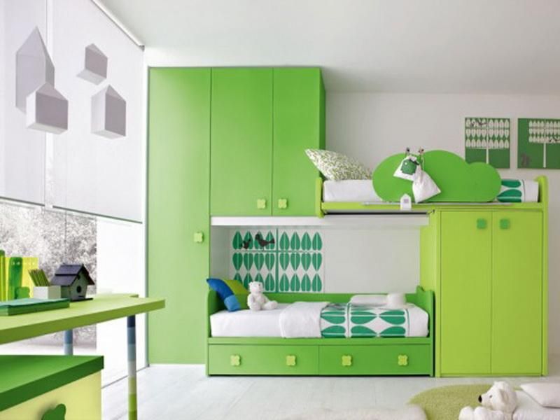 Green Cabinet And Transformable Murphy Bed Ideas