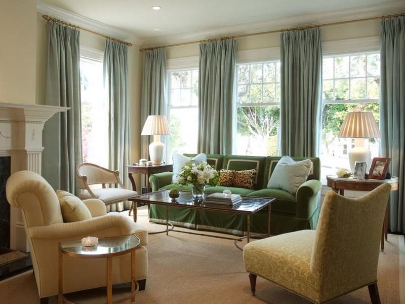 Green Luxury Large Windows in Living Room