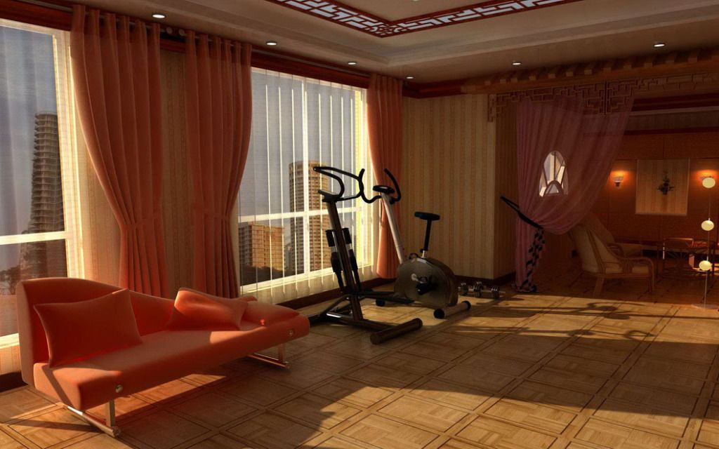 Simple And Small Designing Gym Room in Home