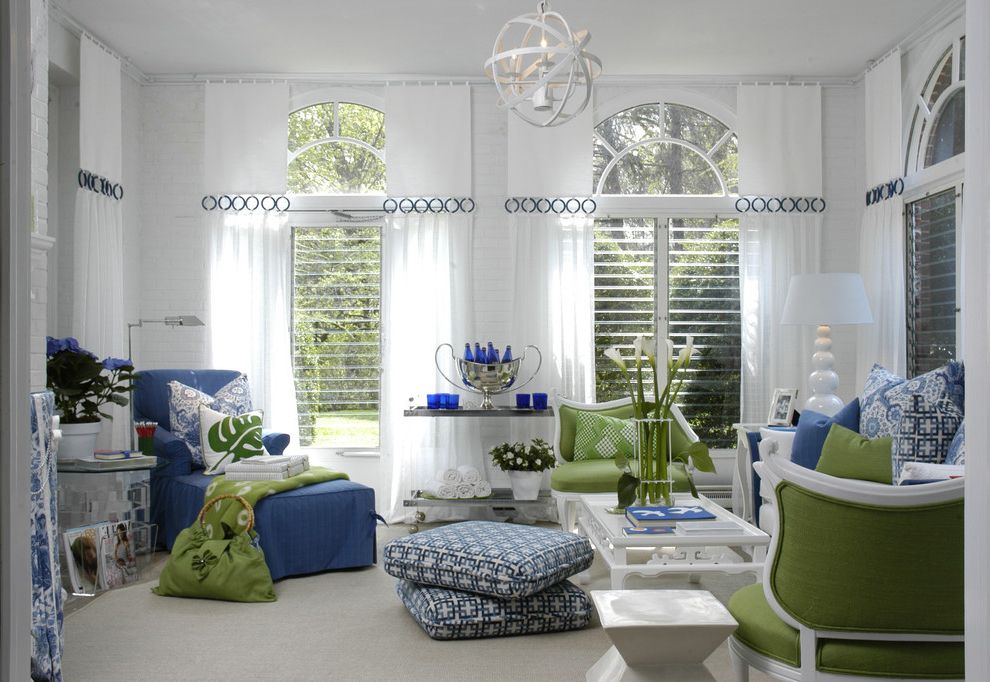 White Nautical Curtain for Modern Living Room