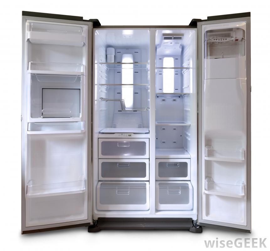 white open refrigerator