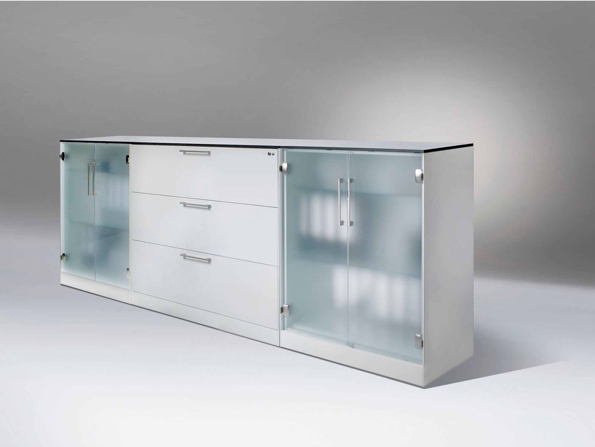 Great Frosted Minimalist Glass Cabinets