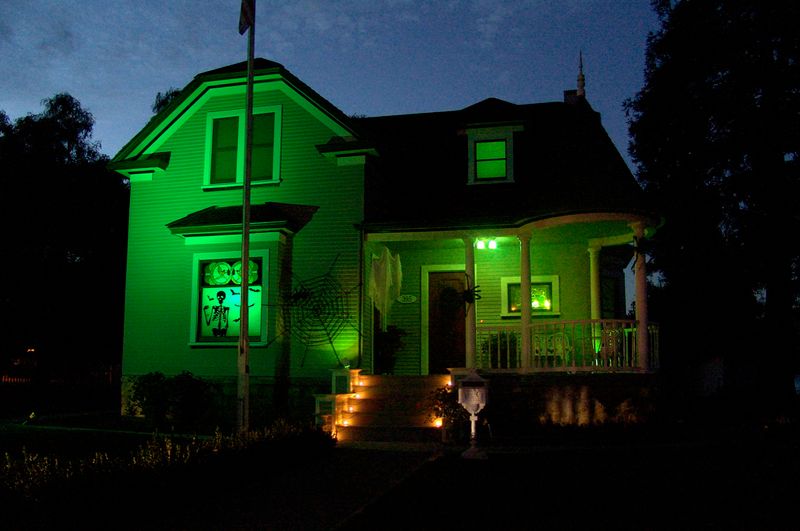 Green Halloween Lights Decorations by Giantmonster