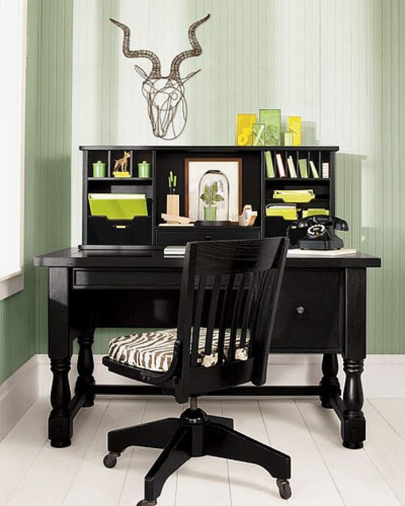 Simple Black Clever Home Office Decor Ideas