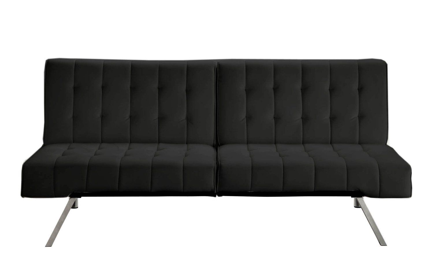 Simple Black Leather Sleeper Sofas