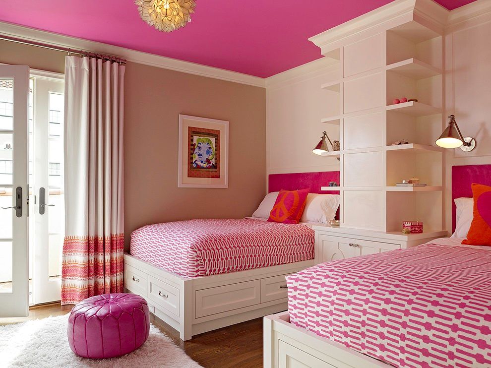 Modern Girl Bedroom with Twin Bed