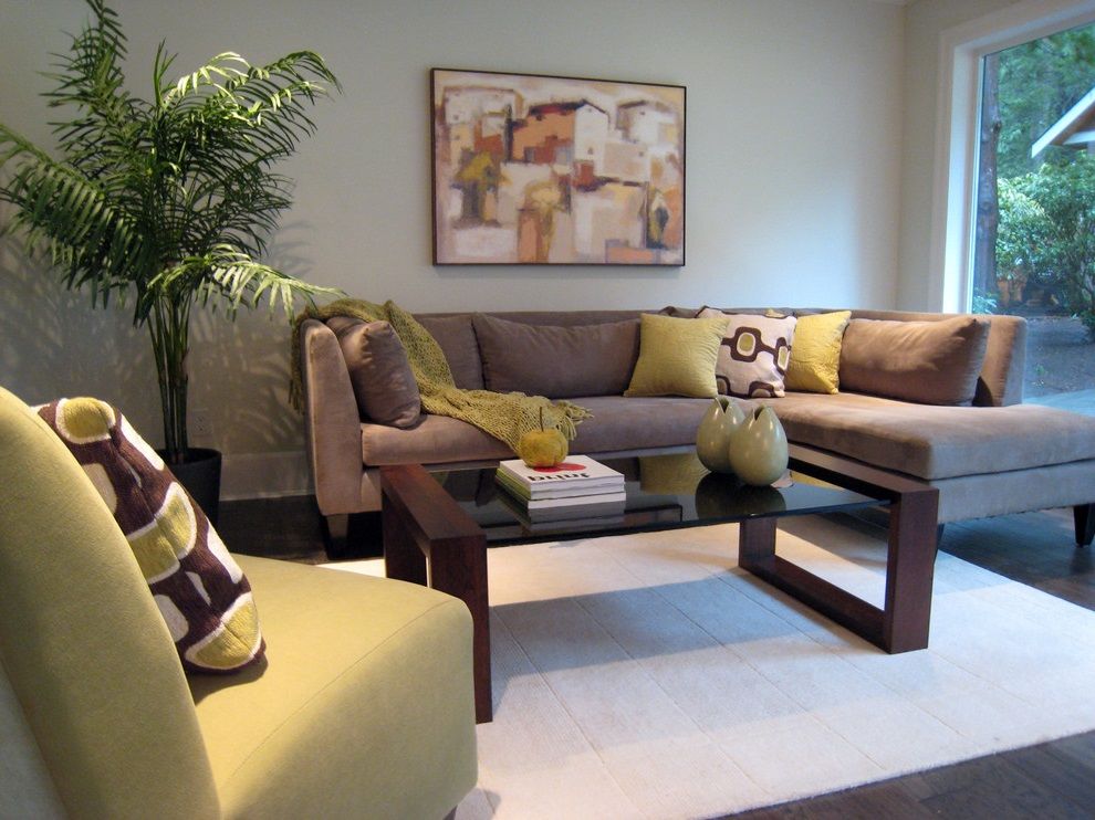 Soft Brown Modern Living Room Sofa