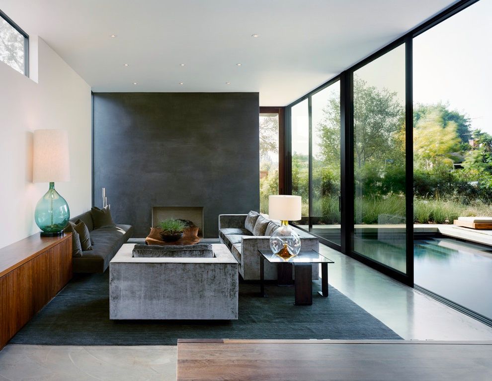 2016 Contemporary Living Room Decor in Bold Color