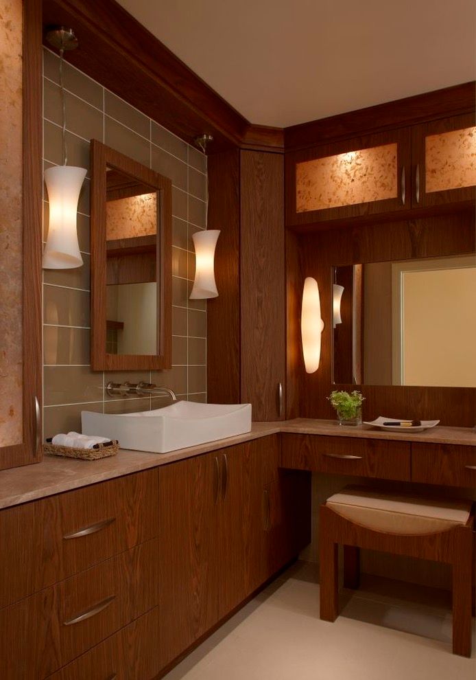 2016 Modern Corner Wooden Bathroom Sink