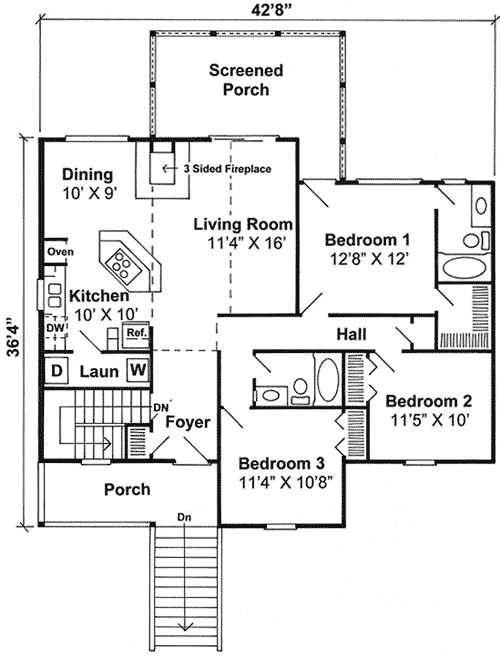 Beach Cottage House Plan (View 8 of 10)