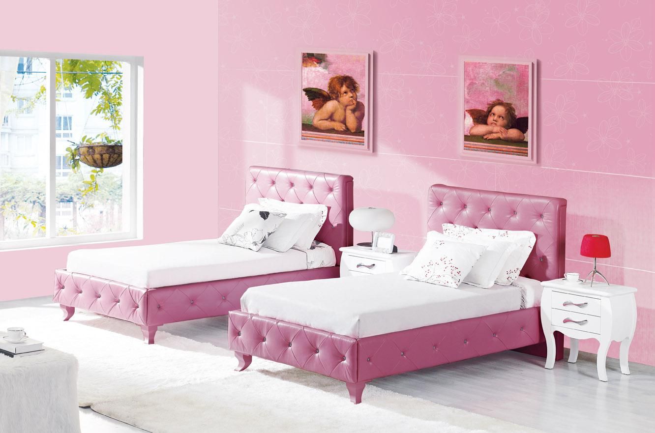 Pink Bedroom For Twin Girls Decoration Sets And Furniture (View 6 of 12)
