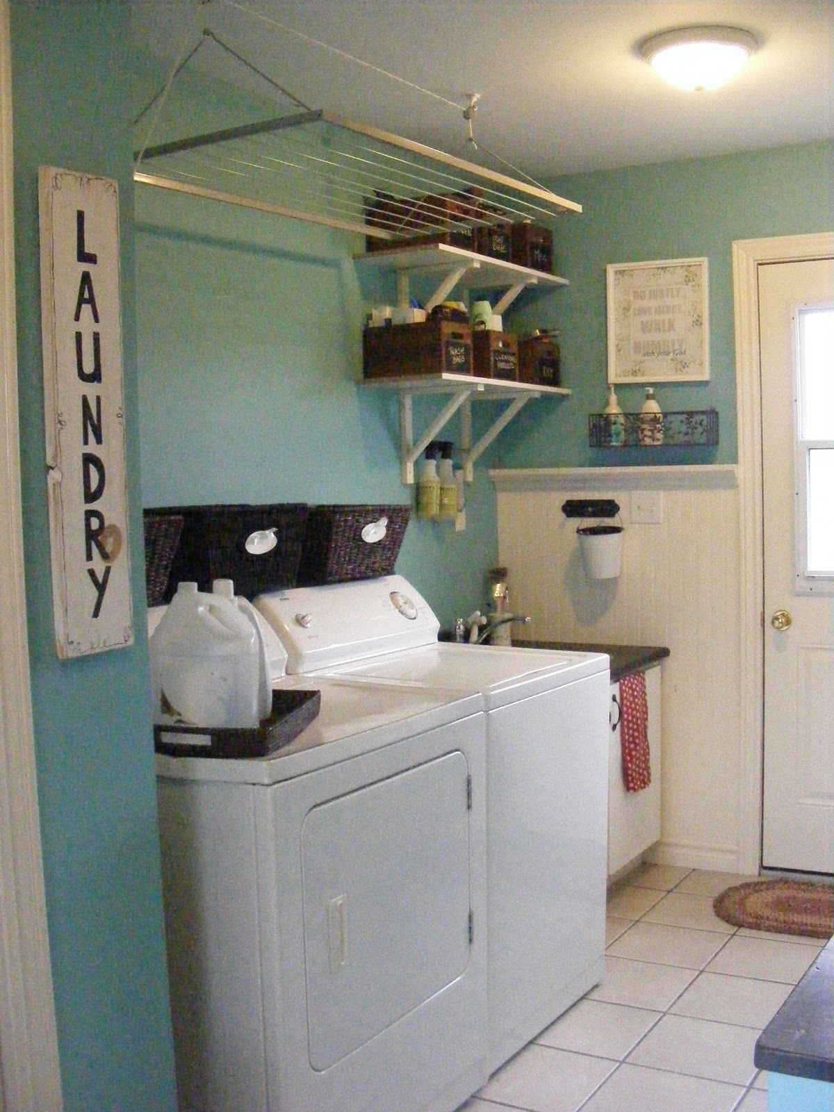 Blue Loundry Room Shelving (Photo 3 of 10)
