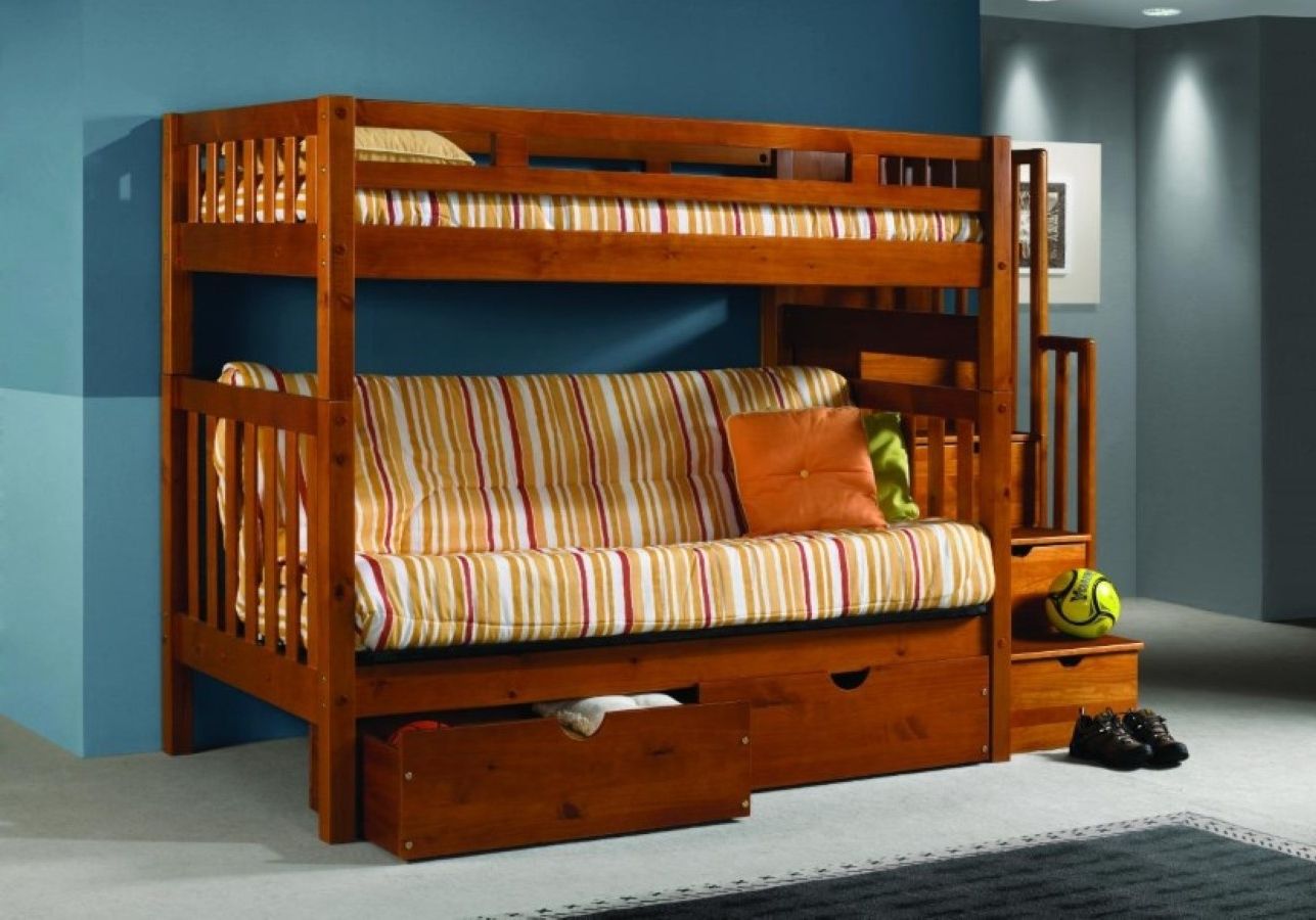 Unusual Futon Bunk Bed With Stairs And Drawers Feat Best Bedroom Wall Painting Color Idea (Photo 3128 of 7825)
