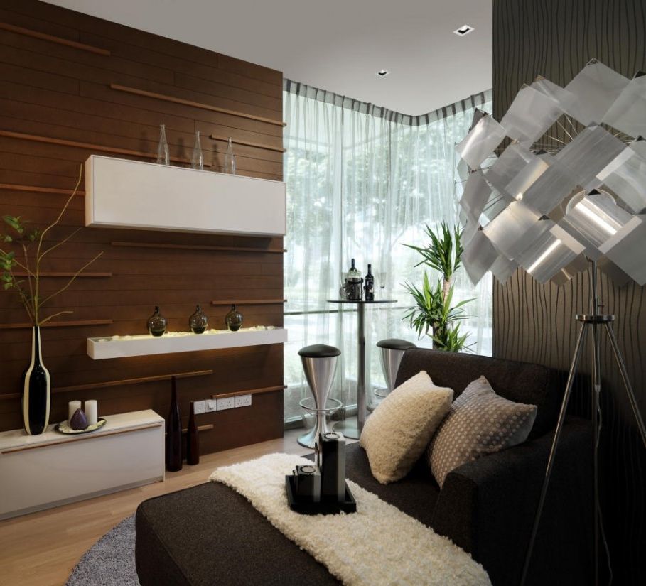Unusual White Tripod Floor Lamp Also Wall Unit Plus Brown Bedroom Interior Design Modern Plus Transparency Window Curtains (Photo 3133 of 7825)