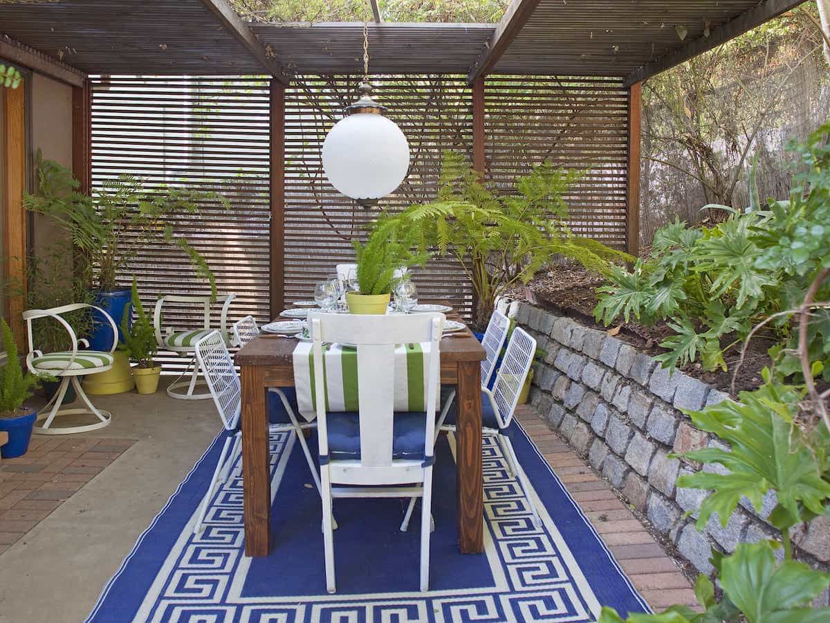 Japanese Dining Area Outdoor With Shade Outdoor Rug (View 9 of 15)