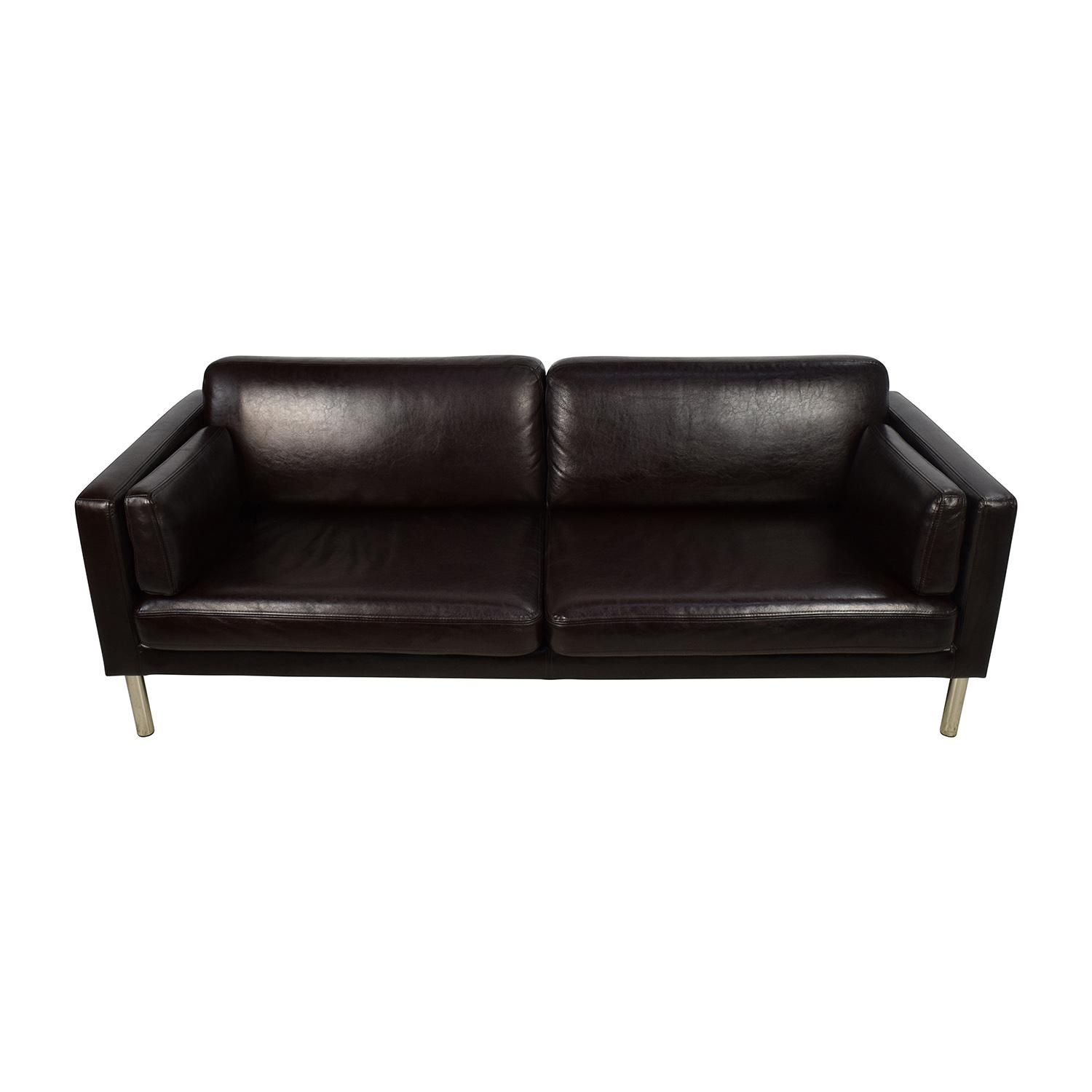 30% Off – Nicoletti Nicoletti Leather Green Sofa / Sofas Throughout Sofas With Chrome Legs (View 4 of 20)