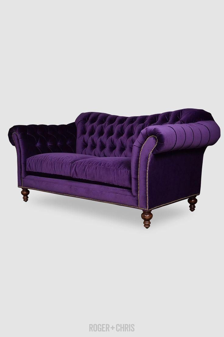 84 Best Sofa – Chesterfield Images On Pinterest | Armchair Intended For Velvet Purple Sofas (View 13 of 20)