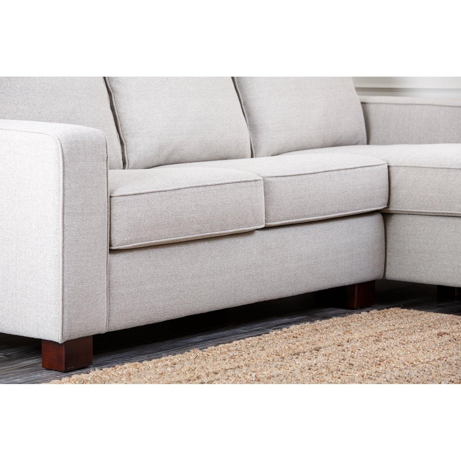 Abbyson Regina Sectional Sofa – Gray | Hayneedle For Abbyson Sectional Sofas (View 8 of 20)