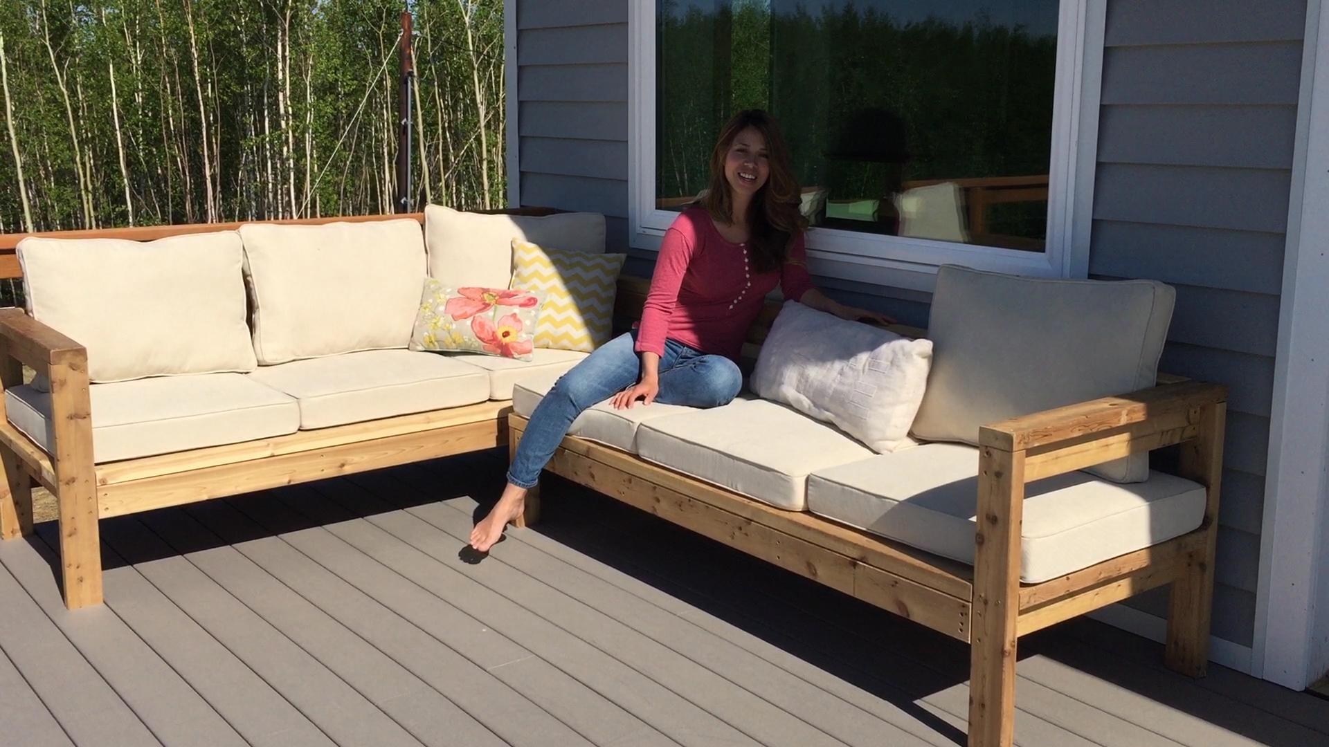 Ana White | One Arm Outdoor Sectional Piece – Diy Projects Inside Ana White Outdoor Sofas (Photo 1 of 20)