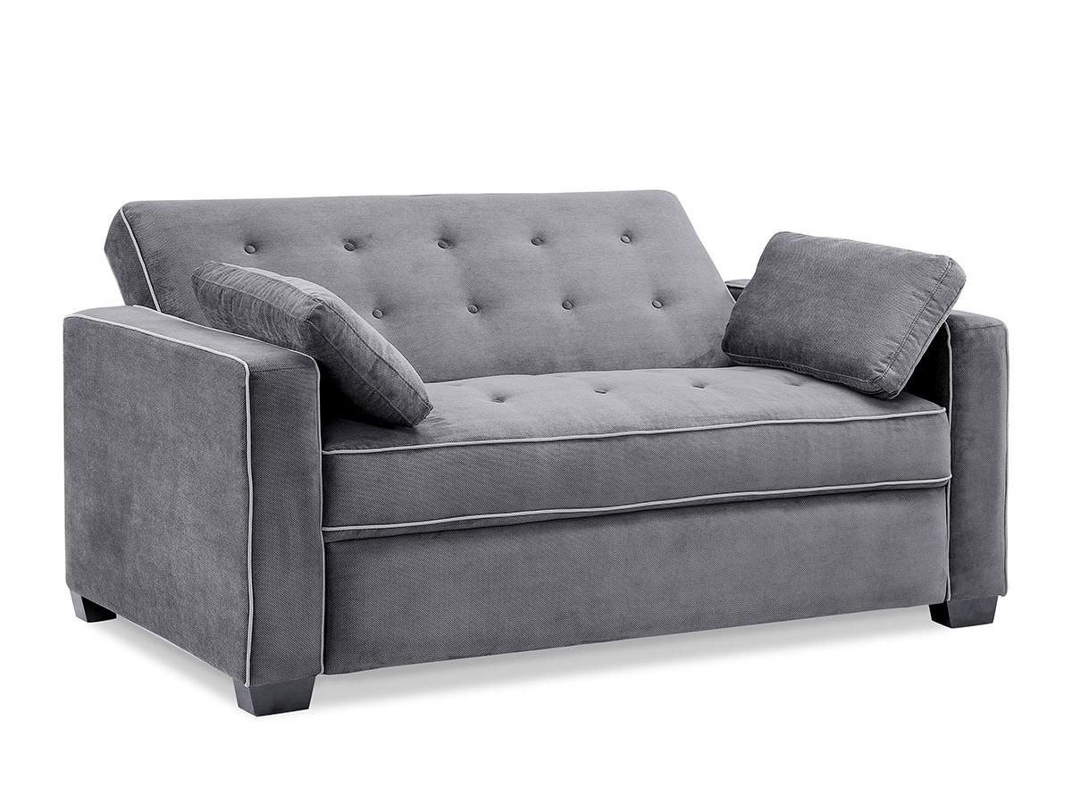 Augustine Loveseat Sleeper Moon Greyserta / Lifestyle Intended For Serta Sectional (View 18 of 20)