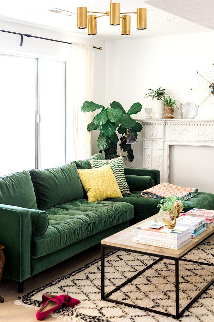 Best 25+ Green Sofa Ideas On Pinterest | Green Living Room Sofas With Regard To Emerald Green Sofas (Photo 1 of 20)