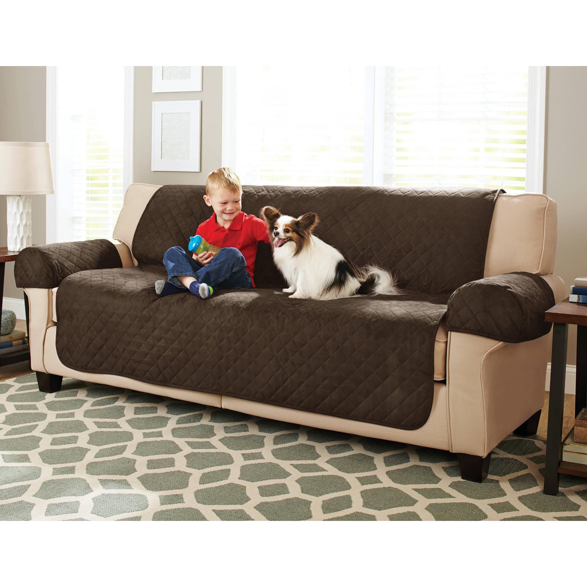 Better Homes And Gardens Waterproof Non Slip Faux Suede Pet Inside Slipcover For Leather Sofas (View 9 of 20)
