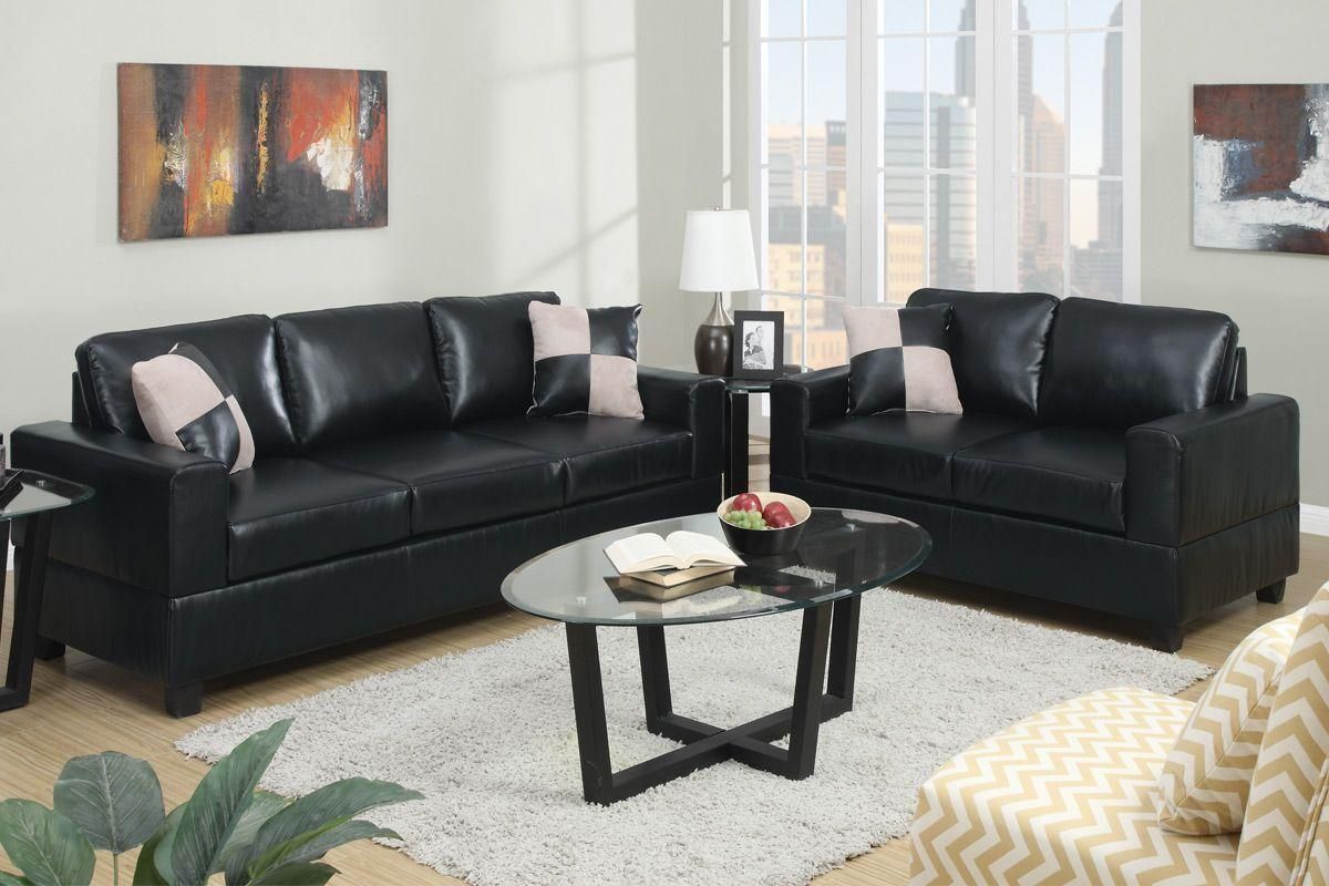 Black Leather Sofa And Loveseat Set – Steal A Sofa Furniture With Black Leather Sofas And Loveseats (View 1 of 20)