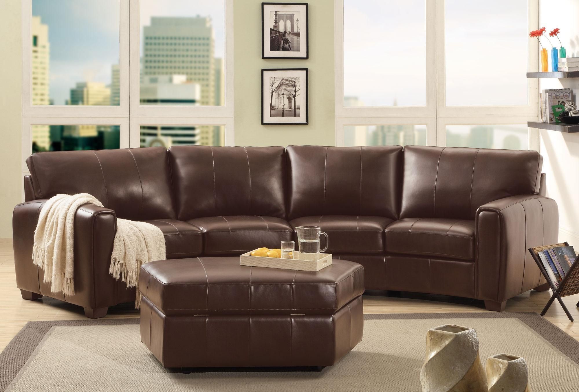 Bonded Leather Curved Sofa Sectional 503401 Regarding Leather Curved Sectional (View 3 of 20)