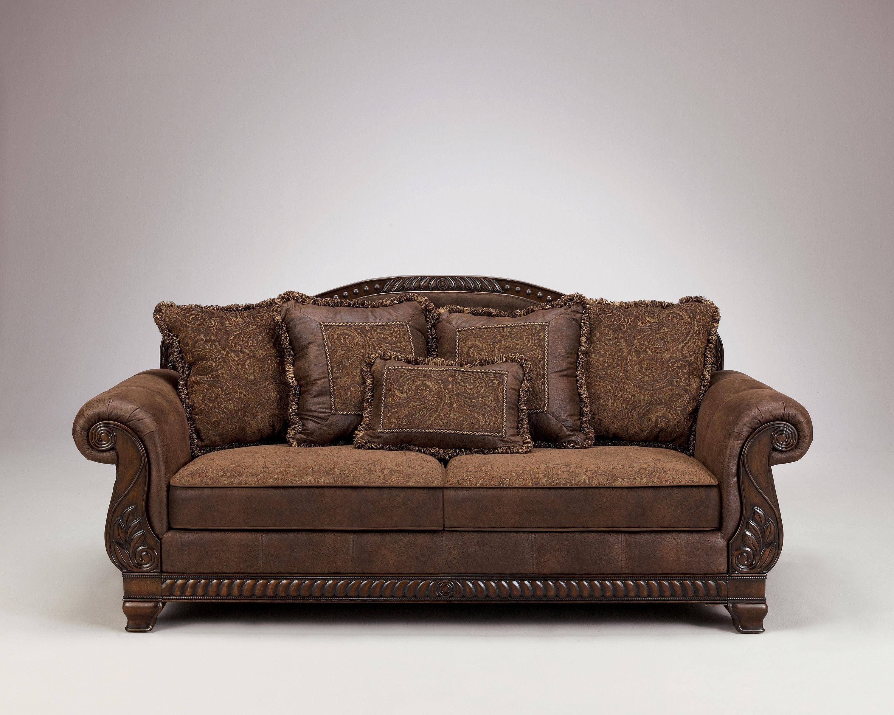 Bradington Traditional Truffle Fabric Sofa | Living Rooms | The Regarding Bradington Truffle (View 4 of 20)