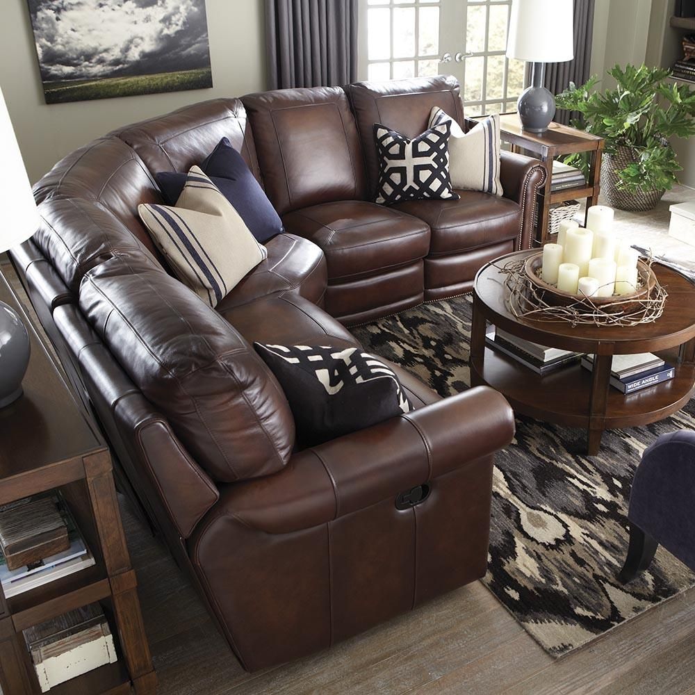 Brown Leather Motion Sectional | Bassett Home Furnishings Pertaining To Leather Motion Sectional Sofa (View 3 of 20)