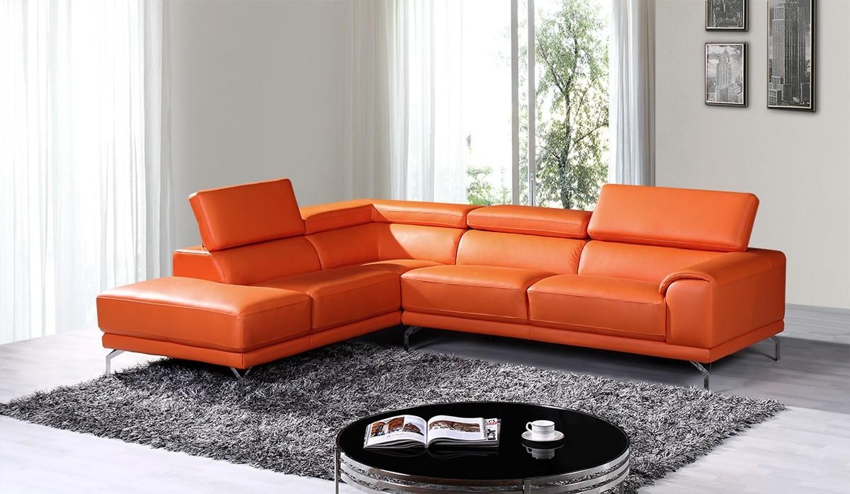 Featured Photo of 20 Collection of Orange Sectional Sofa