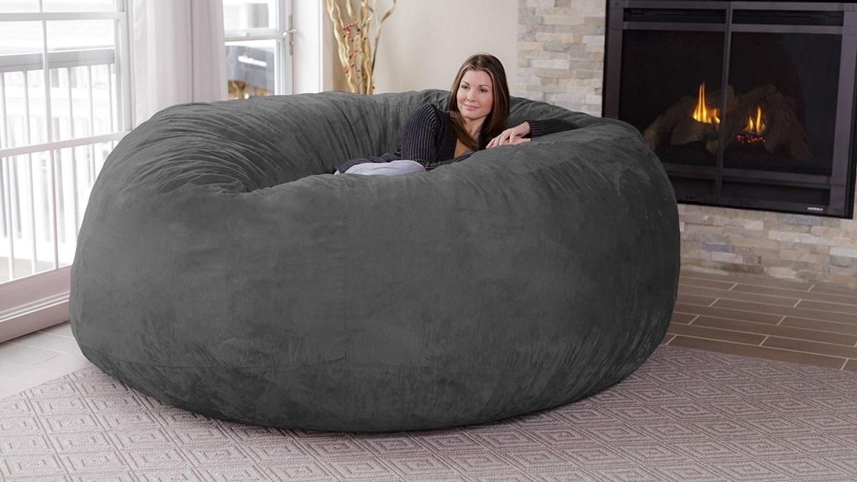 Chill Sack 8 Foot Bean Bag Chair | Dudeiwantthat Within Giant Bean Bag Chairs (View 9 of 20)