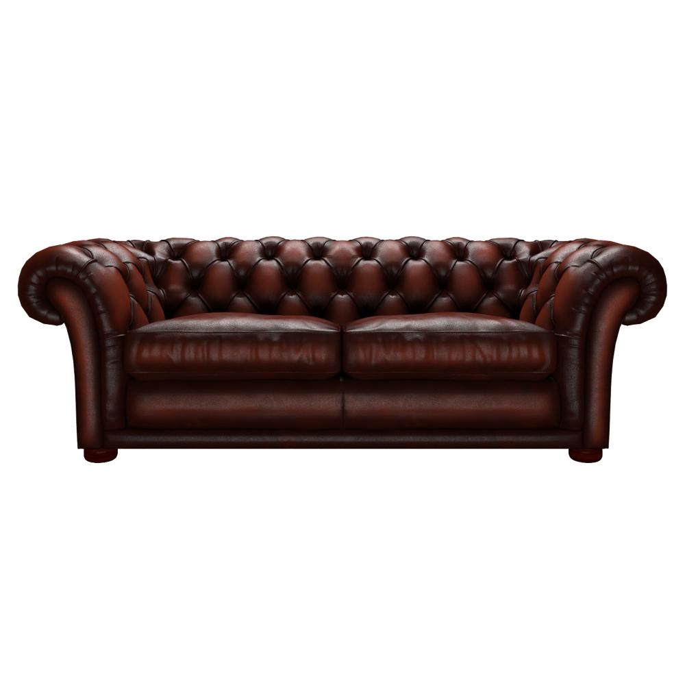 Churchill 3 Seater Sofa In Antique Chestnut – From Sofassaxon Uk Throughout Churchill Sofas (Photo 1 of 20)