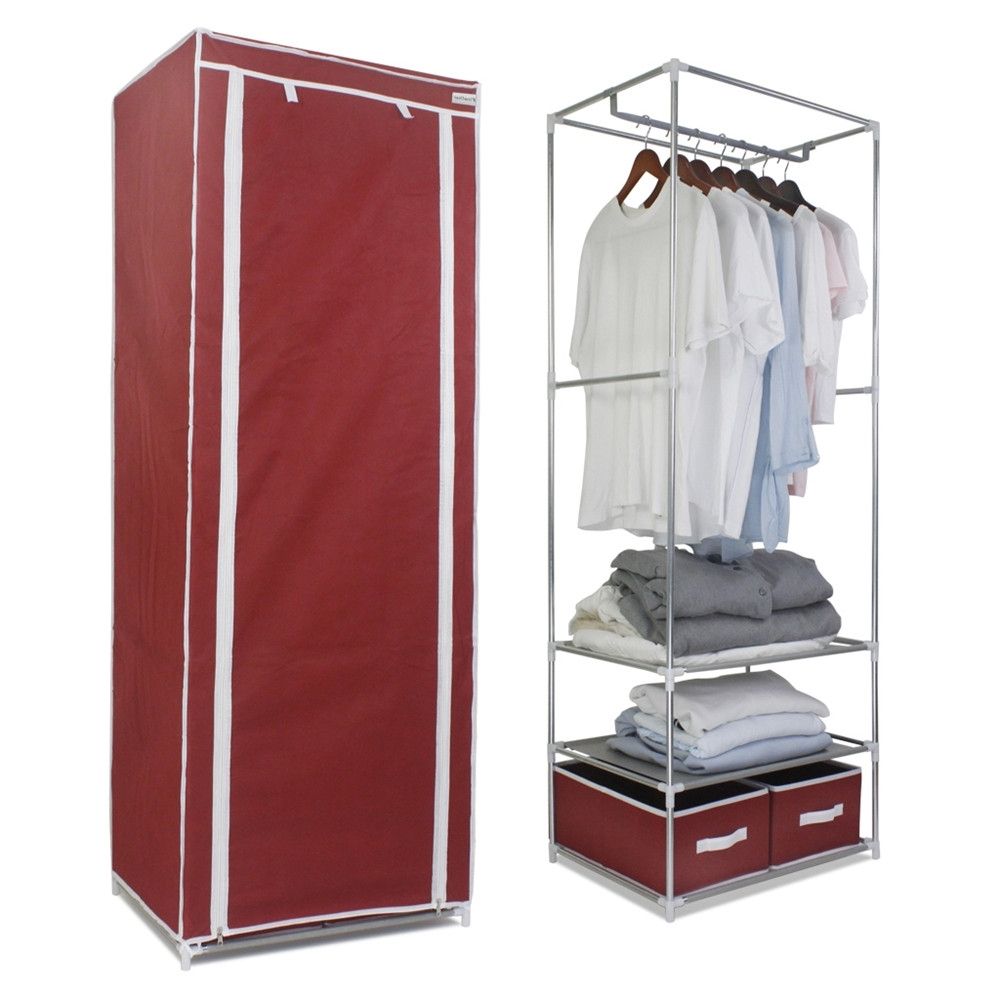 Compare Prices On Portable Wardrobe Rack  Online Shopping/buy Low Pertaining To Portable Wardrobe Closet (View 11 of 27)